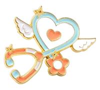 ECG Épinglette Médicale Battement de Cœur Stéthoscope Broche Médecins Sœurs Bijoux, Klein, Métal non précieux