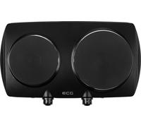 ECG EV 2512 Black | Plaque de cuisson double | 2 plaques d'un diamètre de 185 mm et 155 mm | Noir |