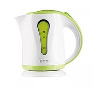 ECG Green RK 1022 Bouilloire électrique avec indicateur de niveau d'eau éclairé en plastique de qualité supérieure sans BPA 1 l 900-1100 W Vert/blanc