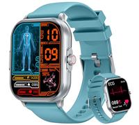 ECG Montre Connectée Homme Smartwatch: avec HRV IMC Acide Urique Appel Bluetooth Sommeil Fréquence Cardiaque Pression Artérielle SpO2 Étanche Cardio Fitness Tracker 2.01" Montre Sport pour Android iOS