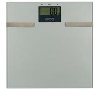 ECG OV 126 | Balance de fitness | Ultra-mince (17 mm) | Verre de sécurité de 6 mm d'épaisseur | Mesure de la graisse corporelle, de l'eau et de la masse musculaire | Capacité de charge 150 kg |