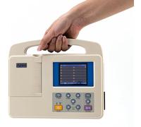 Ecg Portable, Équipement Numérique à Écran Tactile Lcd Standard 12 Conducteurs à 6 Canaux Électrocardiographe avec Logiciel, JYLSSKUK