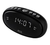 ECG RB 010 Black Radio-réveil - Tuner FM - 10 présélections - Horloge numérique/réveil - Réveil par Radio/réveil - Fonction réveil levé - Minuterie d'arrêt Noire