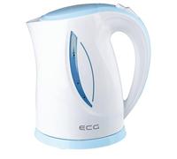 ECG Bouilloire électrique RK 1758 – 1,7 L, plastique, 2000 W – bleu/blanc, sans BPA