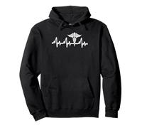 ECG Signal ECG Pulse Signe Médical Caducée Symbole Heartbeat Sweat à Capuche