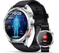 Ecg Smartwatch Avec Hrv/Press¿on Artér¿elle/¿¿¿¿É¿¿¿/ Acide Urique/Imc, 1,43"" Amoled Montre Connectée Homme Avec Fréquence Cardiaque/Sommeil/Spo2/Apnée,Fonction Sos, Ip68 Pour Android Ios