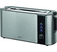 ECG St 10630 SS Grille-Pain, Acier Inoxydable, Noir/Argent