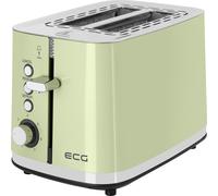 ECG ST 2766 Vintage Olive | Grille-pain | 2 compartiments pour toasts | 7 niveaux d'intensité de chauffage | Grille-pain intégrée| Acier inoxydable | Olive |