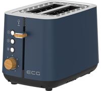 ECG ST 2768 Timber Petrol | Grille-pain | 2 compartiments pour toasts | 7 niveaux d'intensité | Rangement du cordon | Acier inoxydable | Pétrole |