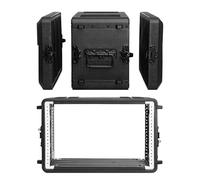 ECGOIOE 6U Rack Case Shallow 30,5 cm Profondeur, 48,3 cm Rackmount Flight Cases Étanche Anti-poussière 2 Space Shock Mount Rack avec compartiments pour microphone