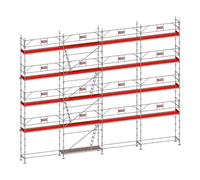 Echafaudage ALTRAD Facadier AERIS 130 m²-Structure longueur 13 m x hauteur de travail 10 m garde corps fixe standard- L45P130GF