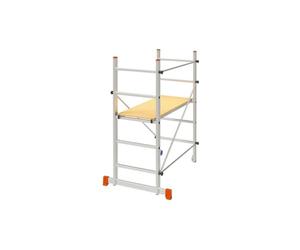 Echafaudage Aluminium 120Kg Hauteur 2.85m Plateau 110 x 40 cm BRIXO Multi-usages