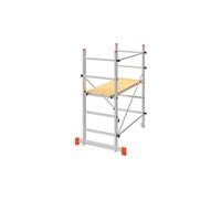 Echafaudage de travail Hauteur travail 2.85m Plateau 110 x 40 cm Aluminium Charge 120Kg
