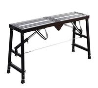 échafaudage, Échafaudage, plateforme de travail, échelle toit, échelles, multi-usages, en alliage d'aluminium, pliable, portable, for décoration, lavage voiture, ramassage(55.12 in)