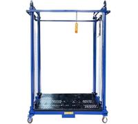 Échafaudage Électrique avec Télécommande Élévateur Mobile Pliable Multifonction avec Roues Échafaudage Élévateur Électrique pour Décoration Domestique Et Chantier De Construction,Bleu,3.5M