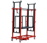 Échafaudage Électrique Durable Plateforme D'échafaudage Mobile avec Roue Universelle Plateforme Élévatrice D'échafaudage Électrique pour Travail À Haute Altitude,Rouge,2M