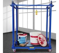 Échafaudage Électrique Table Élévatrice Facile À Utiliser Élévateur Multifonctionnel Pliable Mobile avec Télécommande Échafaudage De Levage Électrique avec Roue Universelle,Bleu,2M