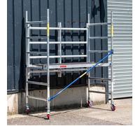 Échafaudage en aluminium Trade Master Pro® | Hauteur réglable | Base pliable | 230 kg | Certifié EN1004 | 3,2