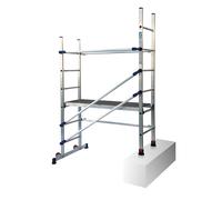 FACAL Petit échafaudage mobile P6 en aluminium pour tous les travaux à la maison et à la maison avec une hauteur de travail maximale de 2,90 m.