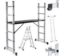 MAXCRAFT Plate-forme Travail Mobile Échafautage Aluminium Échelle Multifonction