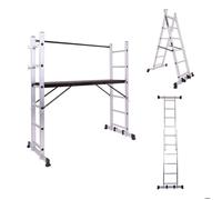 Échafaudage multifonctionnel 3-en-1 - BOUDECH - RIG 100 - Aluminium léger - Capacité 150 kg - Hauteur 165,5 cm