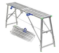 échafaudage, Plateforme de travail pliable portable, équipement d'échafaudage for le lavage véhicules, charge maximale 880 lb, 160 cm(160cm)