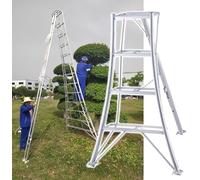 Échafaudage Pliable, échelle de Taille réglable à 4 Niveaux pour terrasse - Trépied Pliable de 1,5 m (59 po) pour verger, idéal pour Les myrtilles et Les travaux en Hauteur, avec marches plu