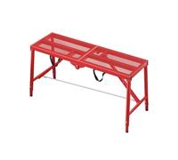 Échafaudage pliable en métal noir, banc de travail antidérapant for intérieur et extérieur, 180 x 30 cm(Red,120 * 30Cm (47.2 * 11.8"))