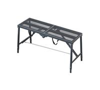 Échafaudage pliable en métal noir, banc de travail antidérapant for intérieur et extérieur, 180 x 30 cm(Grey,150 * 30Cm (59 * 11.8"))