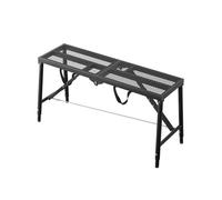 Échafaudage pliable en métal noir, banc de travail antidérapant for intérieur et extérieur, 180 x 30 cm(Black,150 * 30Cm (59 * 11.8"))