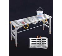 Échafaudage Pliable, Plateforme d'échafaudage Pliable et Portable - Kit d'établi antidérapant pour la Peinture, Le Nettoyage et Les projets de fresques - Table d'échafaudage Robuste (180 x 4