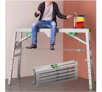 Échafaudage pliable portable à hauteur réglable, plate-forme de travail polyvalente, charge maximale de 181,4 kg, pour établi d'ingénierie domestique, échafaudage pliable en acier