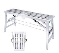 Échafaudage Pliable Portable à Hauteur réglable, Tour d'échafaudage légère pour Le Nettoyage, la Peinture et la décoration des Murs de Camping-Cars, capacité de(200×40cm)