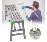 Échafaudage pliable portable en acier - Plate-forme de travail en acier - Échafaudage - Tour d'échafaudage - Banc pour laver les véhicules, nettoyer les fenêtres, décorer, charge maximale de 400 kg