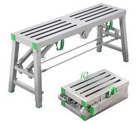 Échafaudage pliable portable, plate-forme de travail réglable en hauteur pour usage domestique et entrepreneur polyvalent