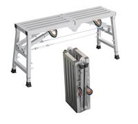 Échafaudage pliable réglable en hauteur - Plateforme de travail réglable antidérapante - Tabouret multifonction pour cirage de voiture, nettoyage de vitres - 18040 cm