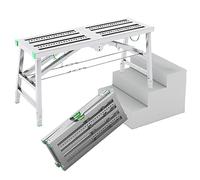 Échafaudage pliable réglable multi-usages 180 x 40 cm Tabouret d'établi pour travaux de bricolage et entretien d'équipement Robuste et polyvalent