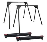 Échafaudage Pliant En Acier Noir Rouge Jusqu'à 1000 KG 2x