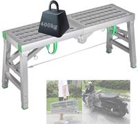 Échafaudage Pliant en Aluminium, Plateforme de Travail Portable, 5 réglages de Hauteur, pour la réparation et la Construction à Domicile (A 160 × 40 cm)
