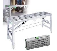 Échafaudage Pliant Portatif, Polyvalent Escabeaux Plate-Forme Travail Pliante Polyvalente, Tour D'Échafaudage Banc Tabouret Hauteur Réglable, Échelle D'Échafaudage Pliante en Acier,200 * 40