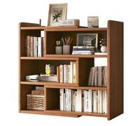 Échafaudage Positif pour Organisateur D'Écritoires Réglable pour La Maison Et Le Bureau, Bibliothèque D'Écritures Multi-Usages avec Conception du Piano du Bureau Et (Walnut-(30-50)*17 * 80Cm)