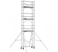 Échafaudage roulant aluminium AL 205 version standard - Hauteur de travail : 8,90 m - DUARIB - 613717