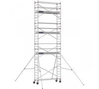 Échafaudage roulant aluminium AL 255 version standard - Hauteur de travail : 8,90 m - DUARIB - 613817