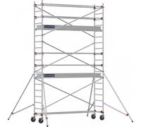 Échafaudage roulant aluminium AL 300 version standard - Hauteur de travail : 5,90 m - DUARIB - 613914