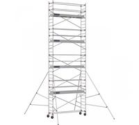Échafaudage roulant aluminium AL 300 version standard - Hauteur de travail : 9,90 m - DUARIB - 613918