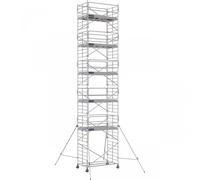 Échafaudage roulant aluminium DOCKER 150 version garde-corps EXMDS - Hauteur de travail : 12,90 m - DUARIB - 7225112