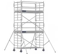 Échafaudage roulant aluminium DOCKER 150 version garde-corps EXMDS - Hauteur de travail : 5,90 m - DUARIB - 7225042