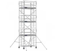 Échafaudage roulant aluminium DOCKER 150 version garde-corps EXMDS - Hauteur de travail : 7,90 m - DUARIB - 7220062