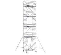 Échafaudage roulant aluminium DOCKER 150 version lisses - Hauteur de travail : 10,90 m - DUARIB - 7220090
