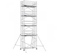 Échafaudage roulant aluminium DOCKER 150 version lisses - Hauteur de travail : 10,90 m - DUARIB - 7230090